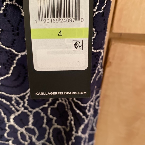 Navy blue Karl Lagerfeld lace dress Size 4 - New with tags - Picture 2 of 2